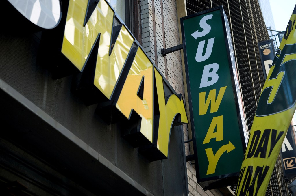 The lawsuit targeted the photos in the ads, alleging that Subway "falsely advertises" how much meat is in the steak and cheese sandwich?